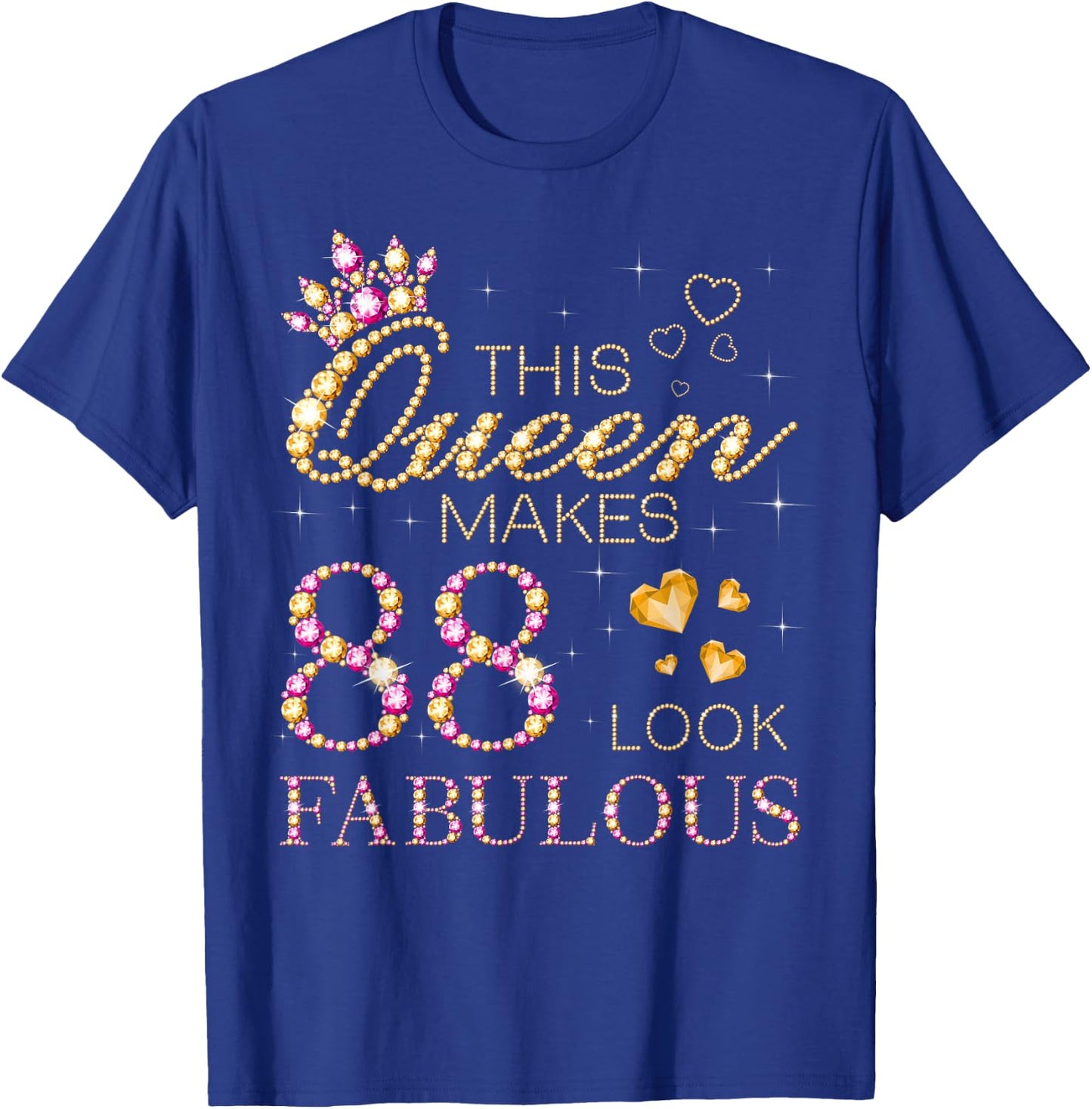 This Queen Makes 88 Look Fabulous 88th Birthday Queen T-Shirt - T-Shirt | Royal