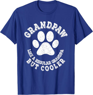 Grandpaw Dog Grandpa Grandfather Funny Vintage Grand Paw Men T-Shirt - T-Shirt | Royal
