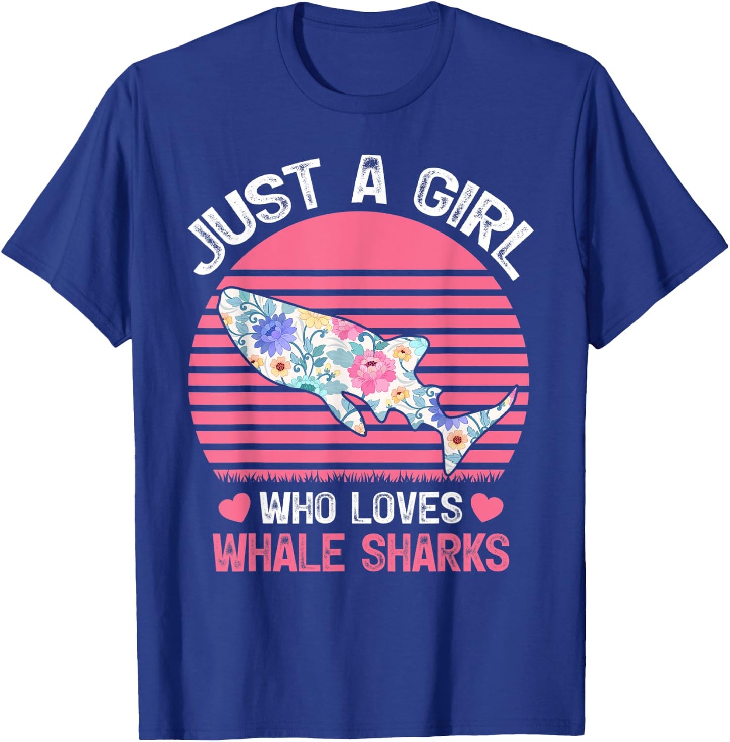 Vintage Whale Shark Lover Just A Girl Who Loves Whale Sharks T-Shirt - T-Shirt | Royal