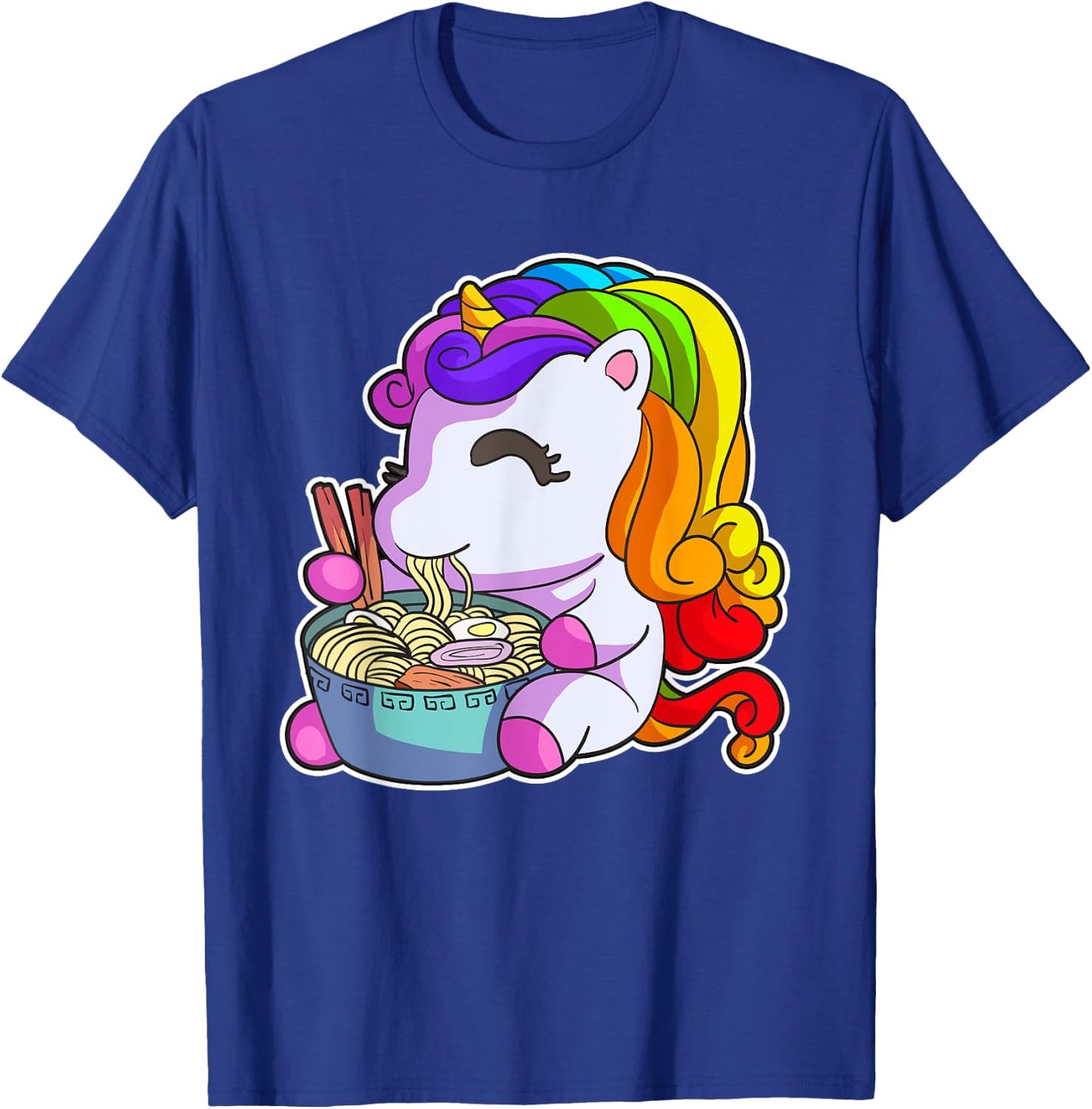 Kawaii Ramen Shirt Women Ramen Noodles Gift Unicorn Girls T-Shirt - T-Shirt | Royal