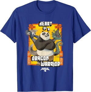 Kung Fu Panda 4 Heart Of A Dragon Warrior Vintage Portrait T-Shirt - T-Shirt | Royal