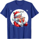 Santa Playing Harmonica Xmas Moon Costume Instrument Music T-Shirt - T-Shirt | Royal
