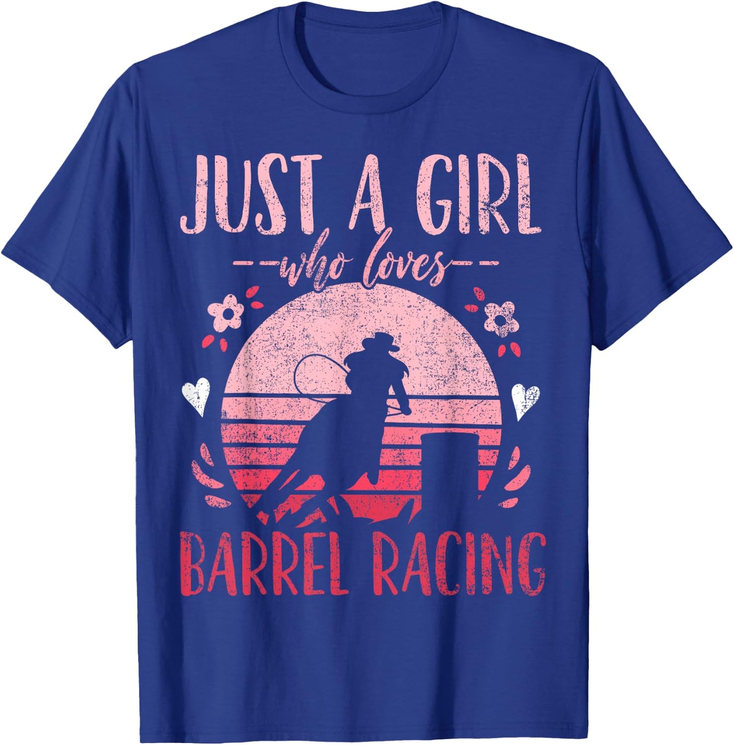 Barrel Racer Just a Girl Who Loves Barrel Racing Vintage T-Shirt - T-Shirt | Royal