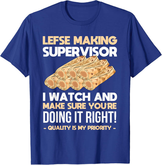 Lefse Master Funny Lefse T-Shirt - T-Shirt | Royal