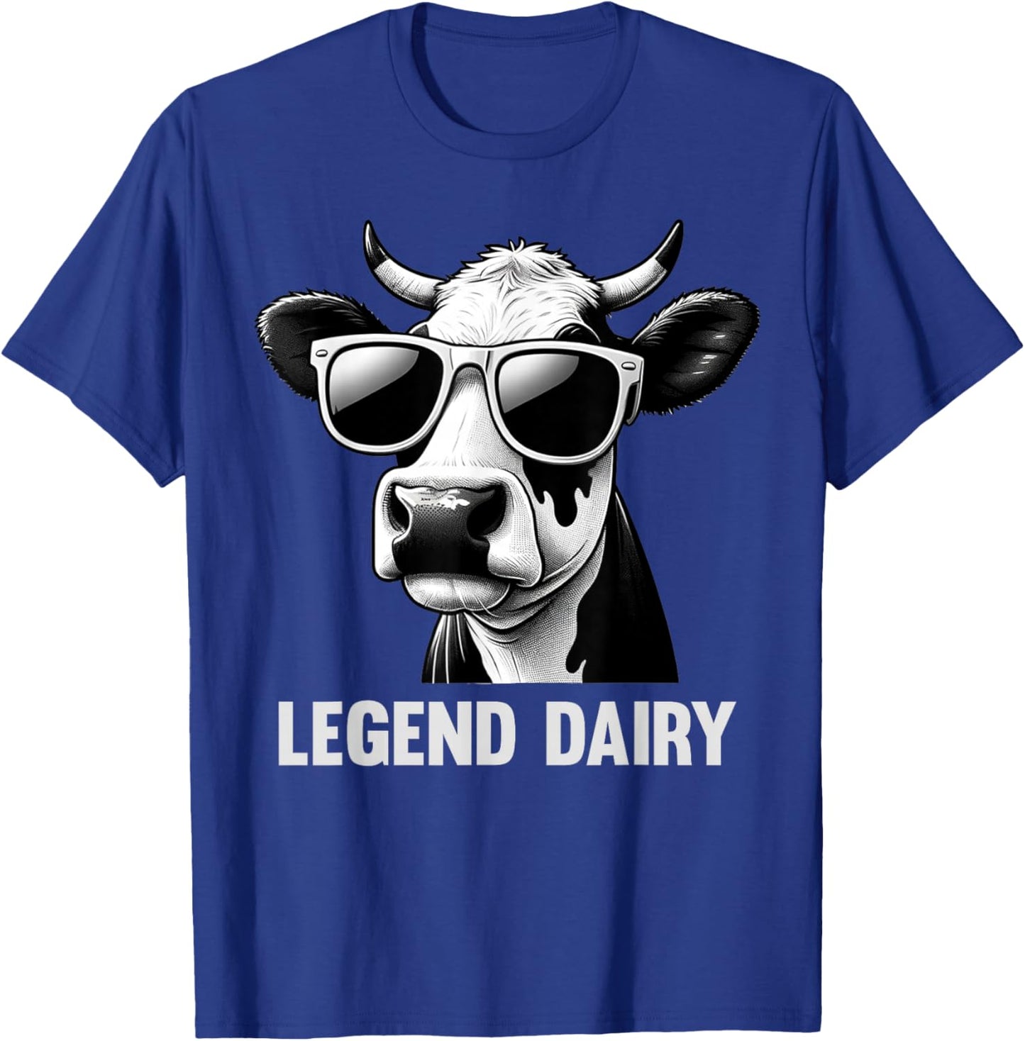 Legend Dairy Funny Farmer Cow Farmer Pun Graphic T-Shirt - T-Shirt | Royal
