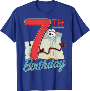 Disney Pixar Toy Story 4 Forky 7th Birthday T-Shirt - T-Shirt | Royal