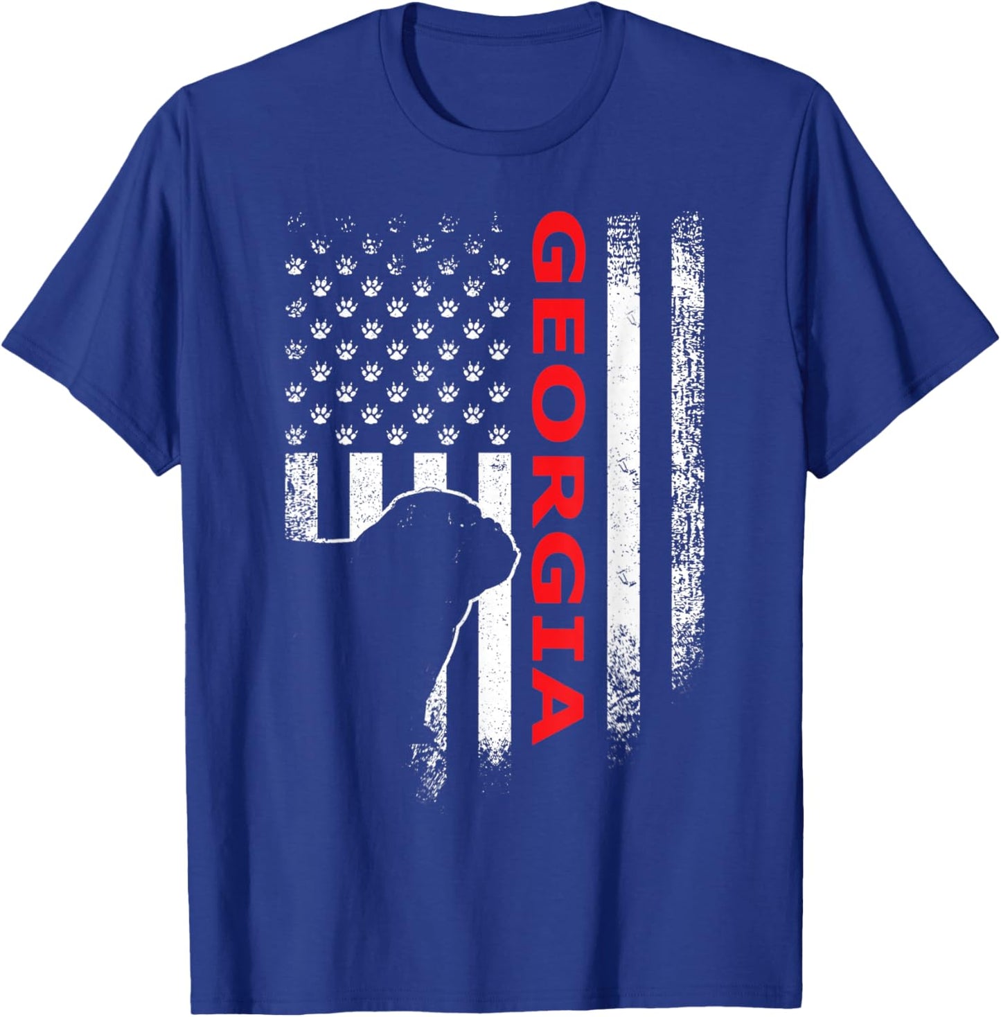 Georgia USA Flag Patriotic. GA Vintage Style T-Shirt - T-Shirt | Royal