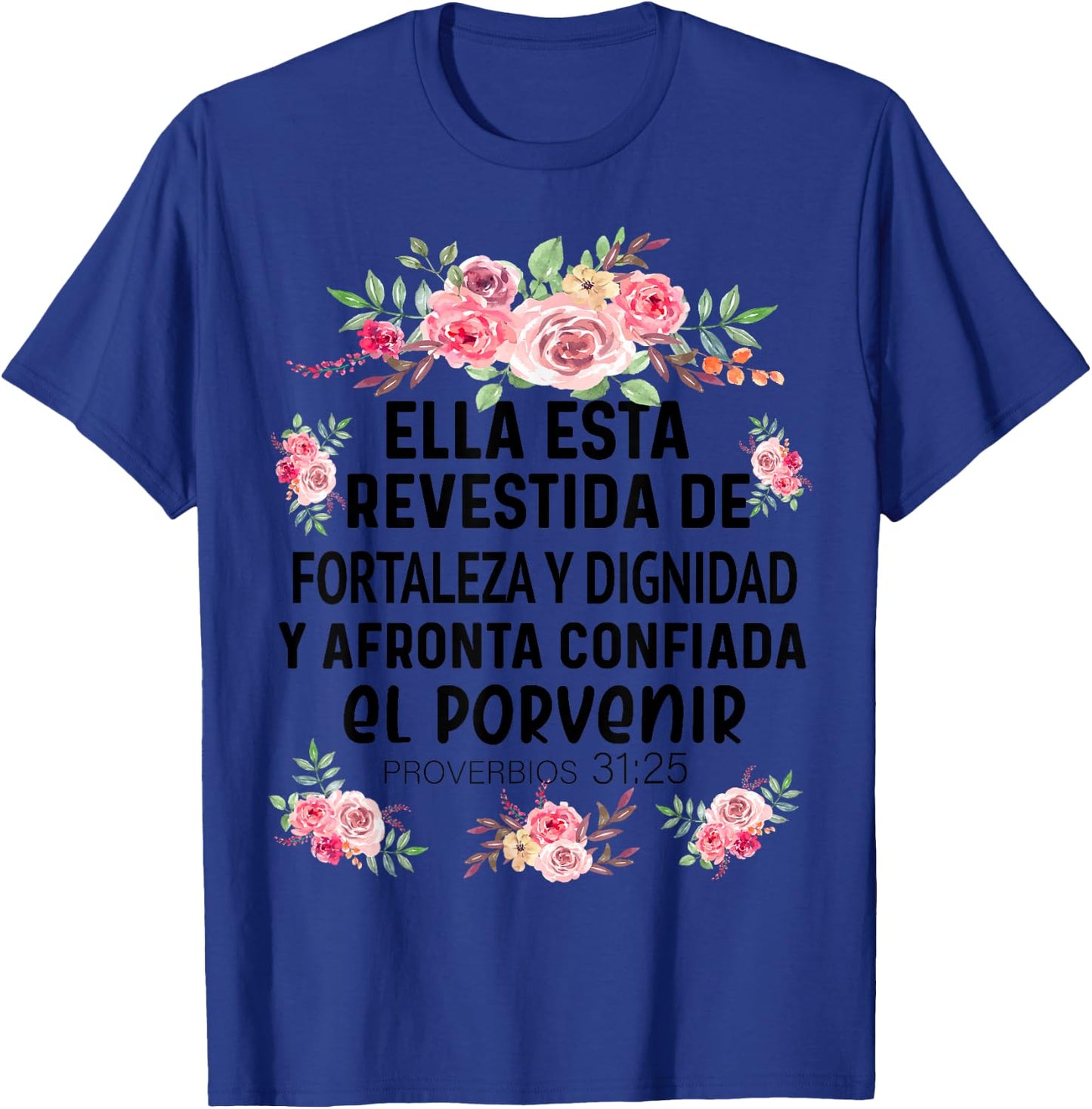 Camiseta cristiana en espanol Versiculo Spanish Christians T-Shirt - T-Shirt | Royal