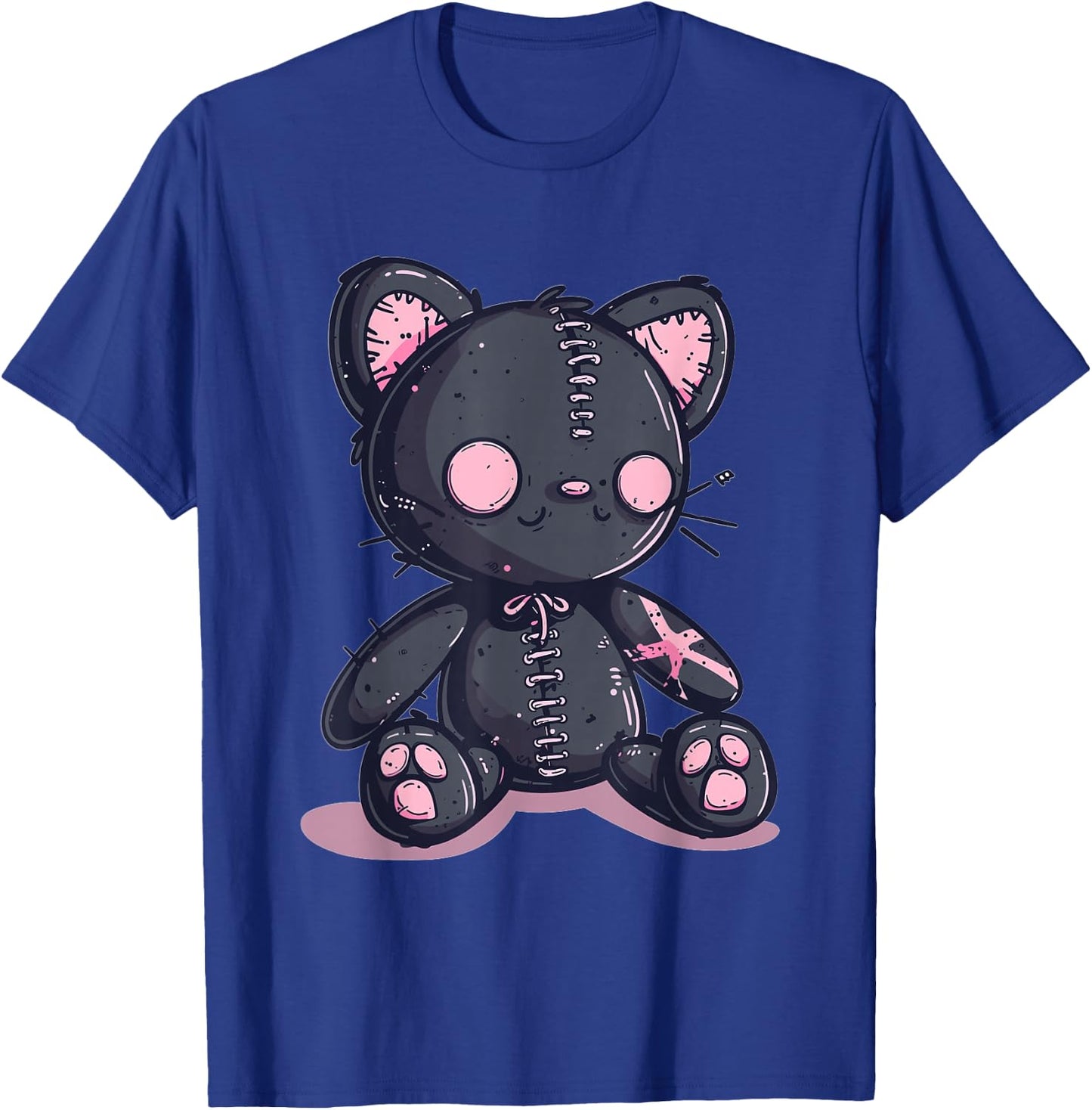 Goth Pastel Cute Creepy Kawaii Cat Kitten Voodoo Doll T-Shirt - T-Shirt | Royal