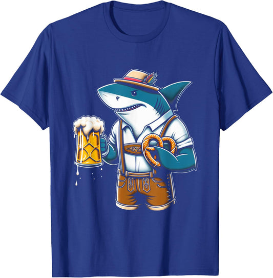German Oktoberfest Shark Funny Bavarian Men Women T-Shirt - T-Shirt | Royal