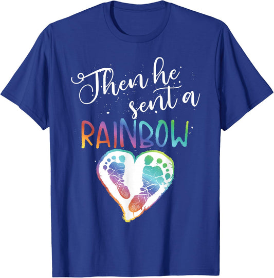 Funny Baby Pregnancy Announcement Rainbow Gift Mom to Be T-Shirt - T-Shirt | Royal