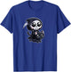Grim Reaper Riding a Cat Men Women T-Shirt - T-Shirt | Royal