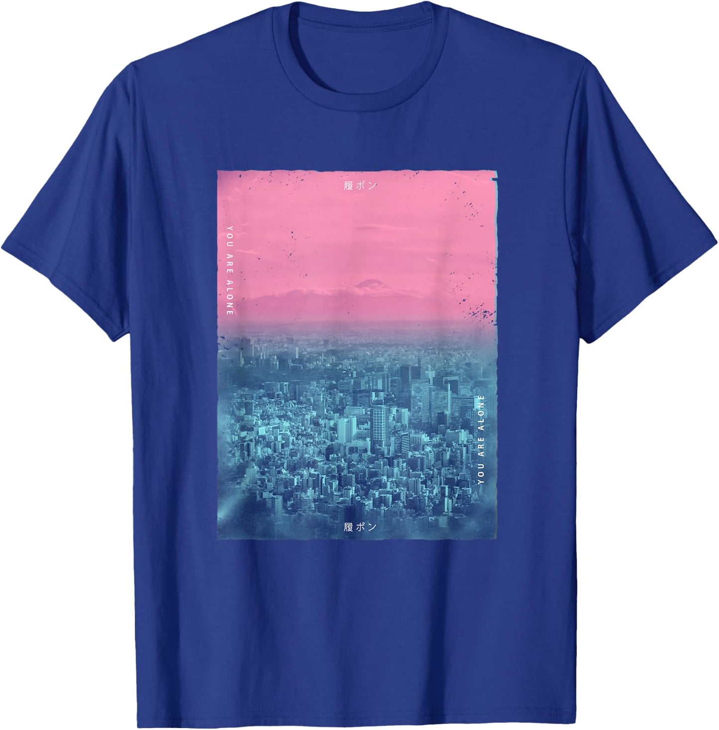 Vaporwave Japanese Streetwear Tokyo Japan Glitch Effect T-Shirt - T-Shirt | Royal