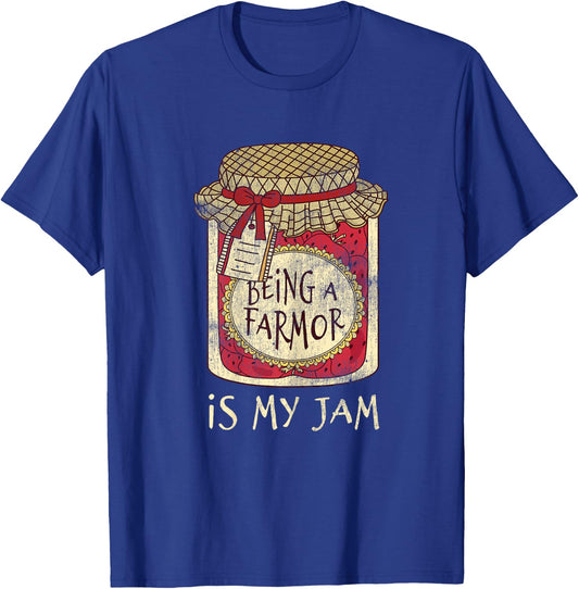 Fun Grandma Gifts Cute & Funny Being A Farmor Quote T-Shirt - T-Shirt | Royal