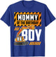 vehicle construction excavator Mommy of the Birthday Boy T-Shirt - T-Shirt | Royal