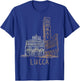 Lucca Italy Unique Hand Drawn Art Gift Men Women T-Shirt - T-Shirt | Royal