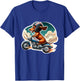Funny Dachshund Wiener Dog Riding Motorcycle Bike Biker Dogs Men Women Girls Kids T-Shirt - T-Shirt | Royal