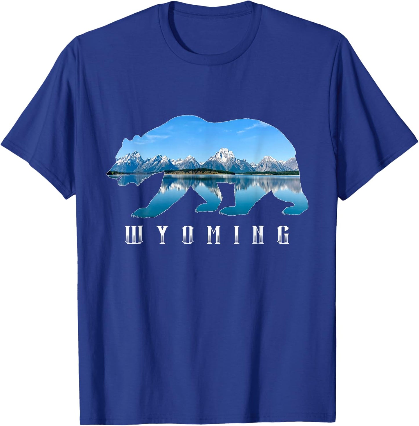 Wyoming Bear & Grand Teton National Park Image Souvenir T-Shirt - T-Shirt | Royal