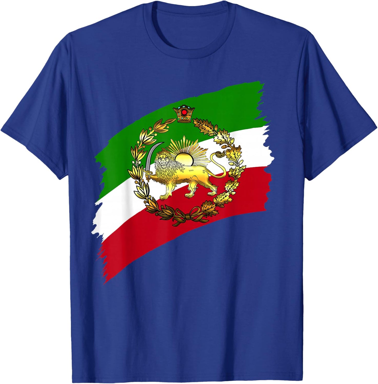 Iran flag with lion and crown T-Shirt - T-Shirt | Royal