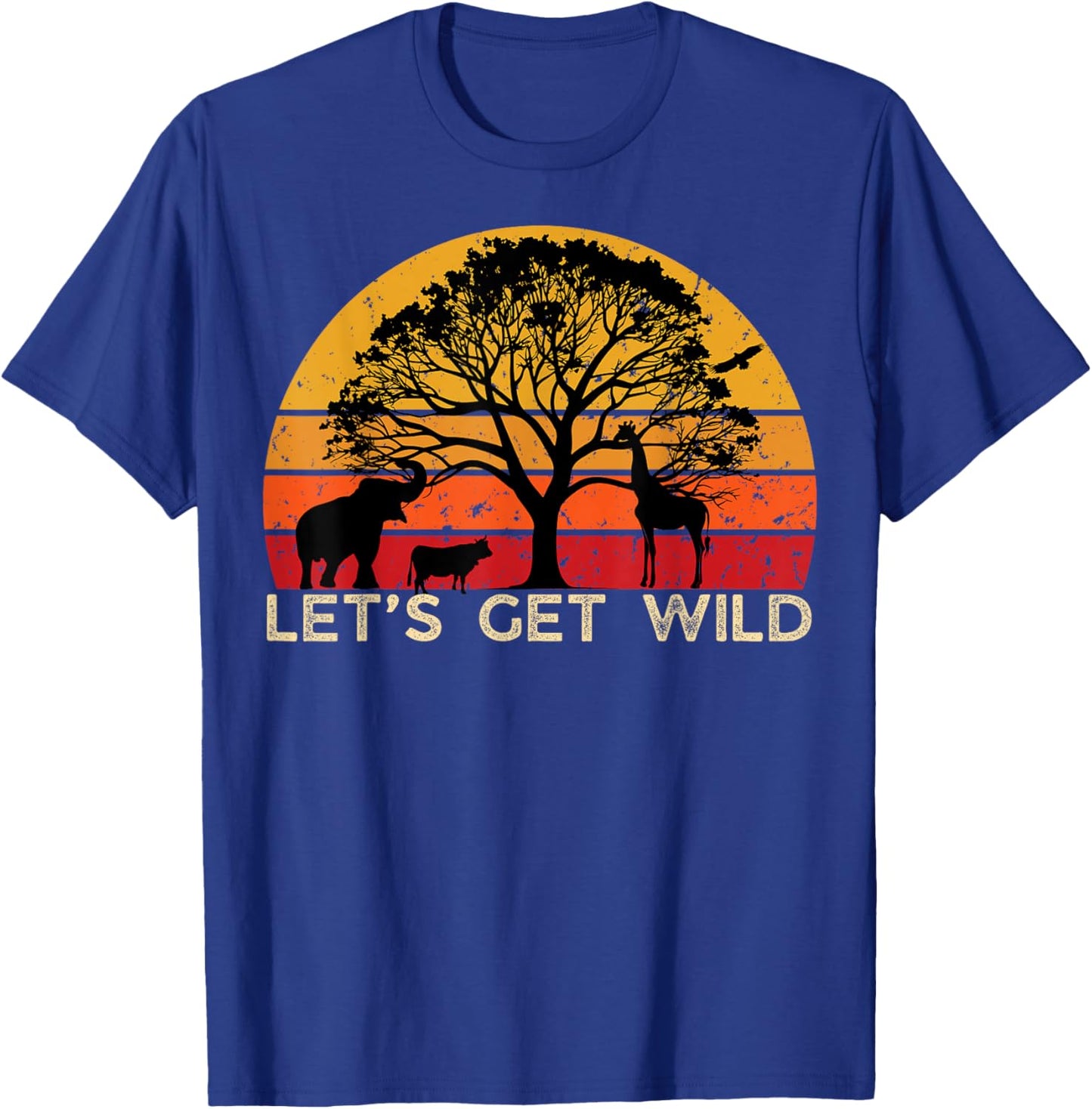 Zoo Animals Wildlife Birthday Party Let's Get Wild Safari T-Shirt - T-Shirt | Royal