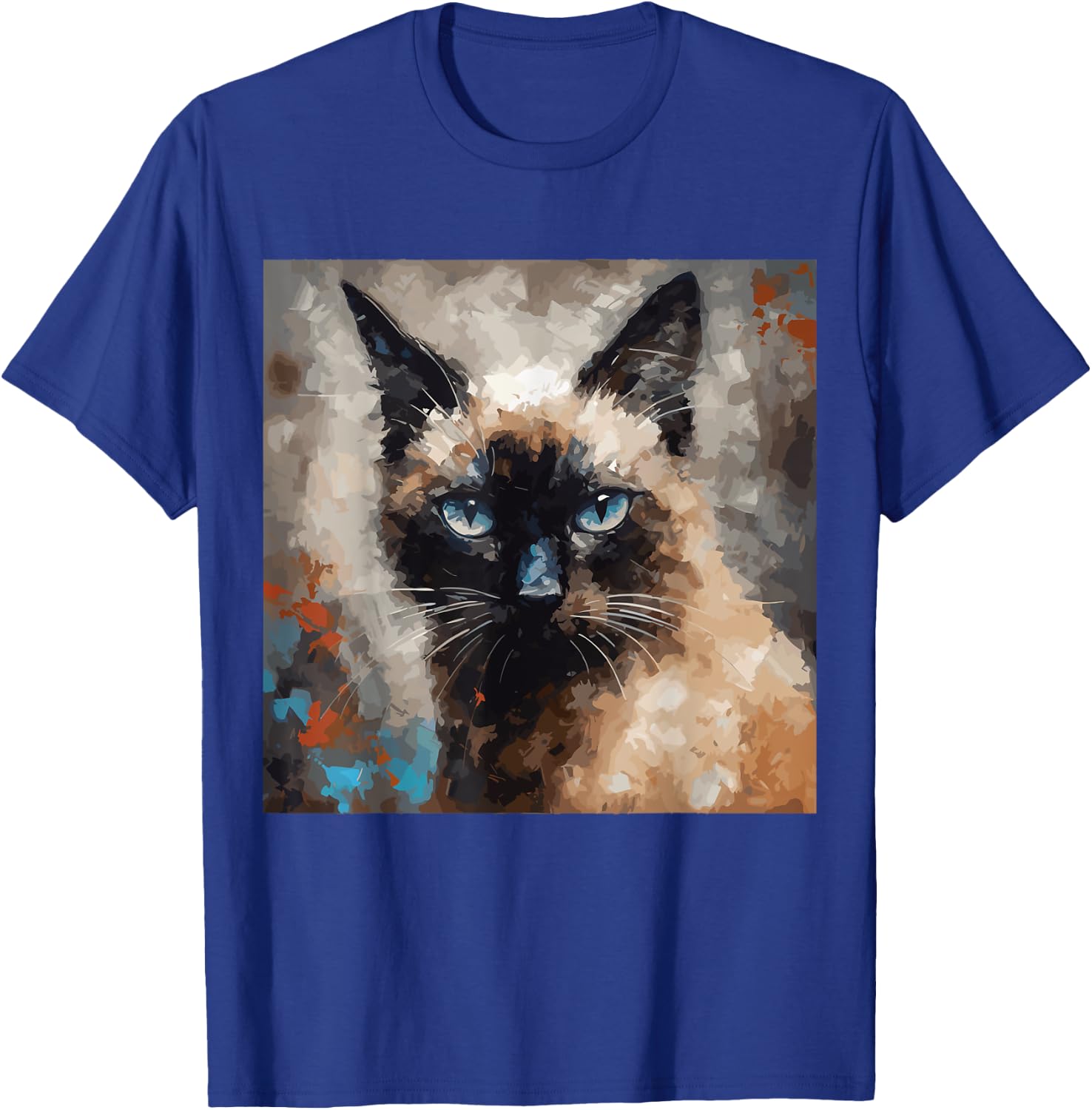 Siamese Cat Kitten Painting Cat Lover Funny Siamois Kitty T-Shirt - T-Shirt | Royal