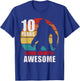 10 Years Old Being Chimply Awesome 10th Birthday Monkey T-Shirt - T-Shirt | Royal