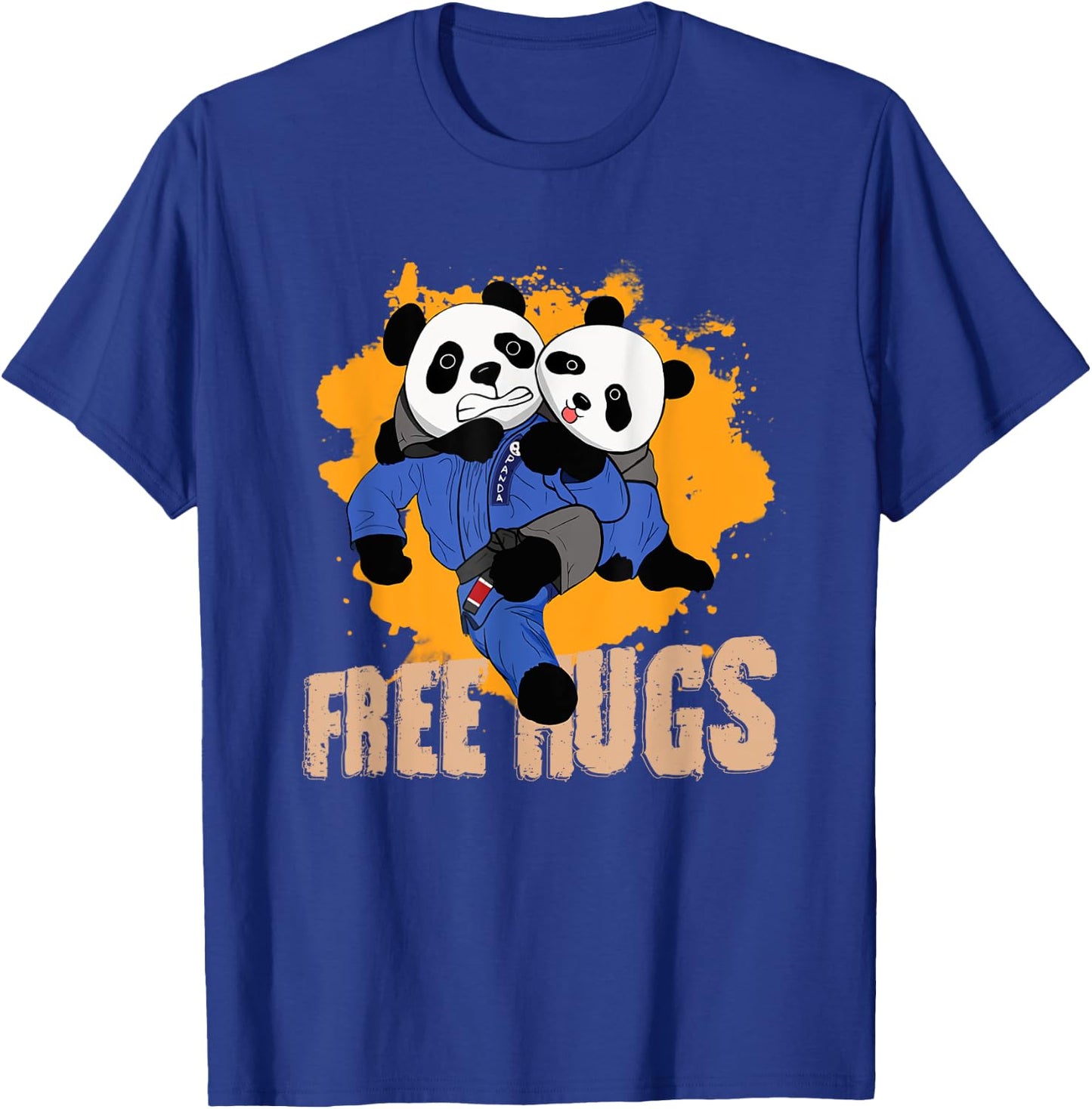 Free Hugs Panda Brazilian BJJ Jiu-Jitsu T-Shirt - T-Shirt | Royal