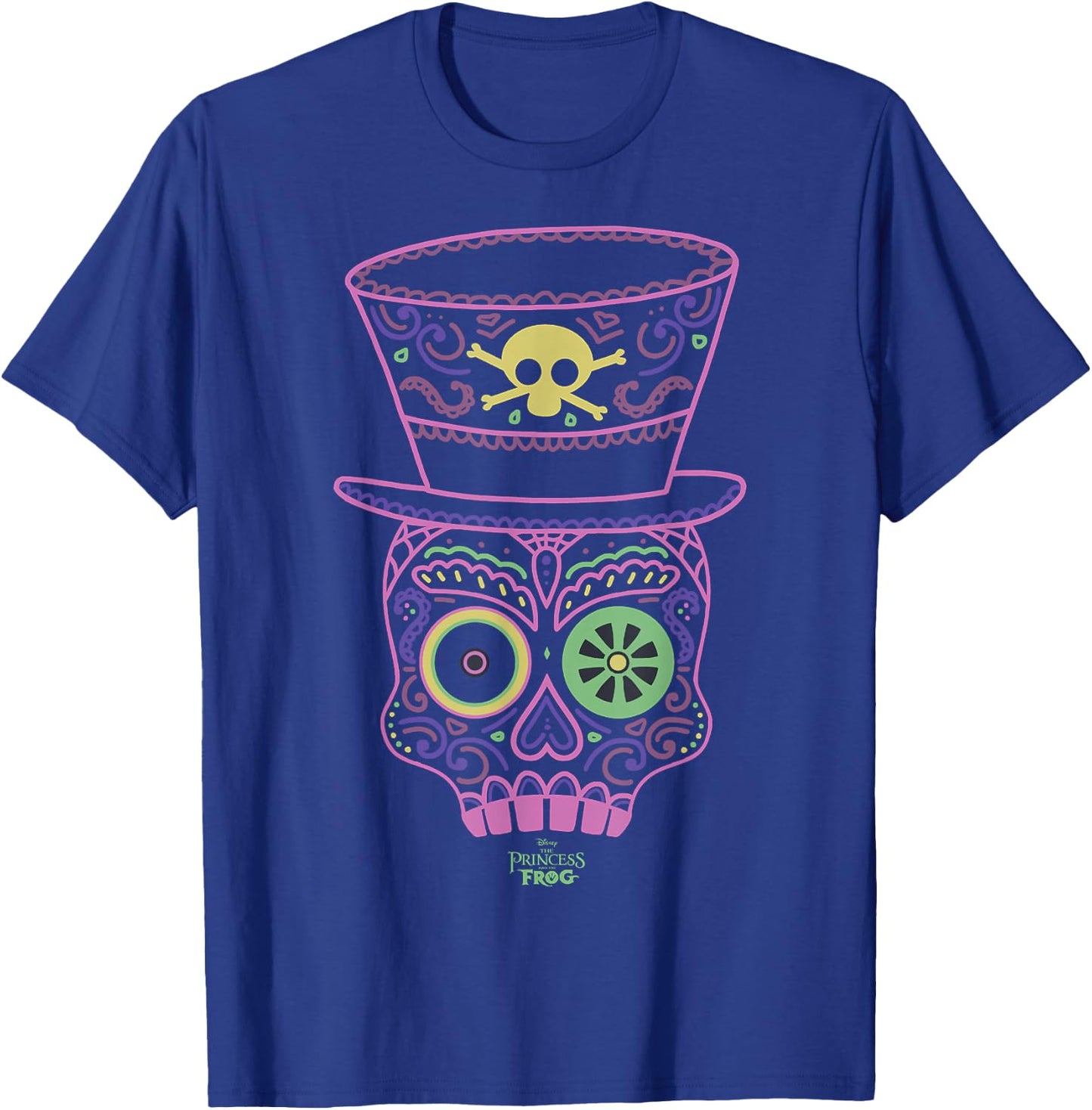 Disney Princess And The Frog Dr. Facilier Line Art Mask T-Shirt - T-Shirt | Royal