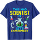8th Birthday This Mad Scientist Is 8 Let's Experiment Funny T-Shirt - T-Shirt | Royal
