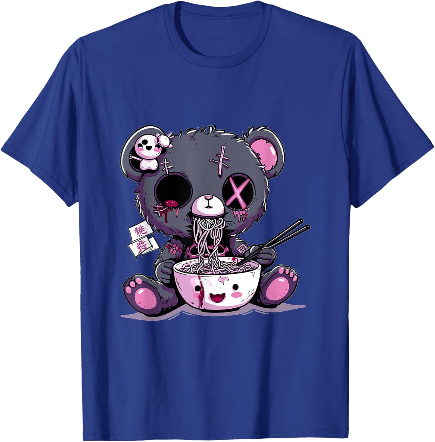 Goth Pastel Cute Creepy Kawaii Teddy Bear Voodoo Doll Ramen T-Shirt - T-Shirt | Royal