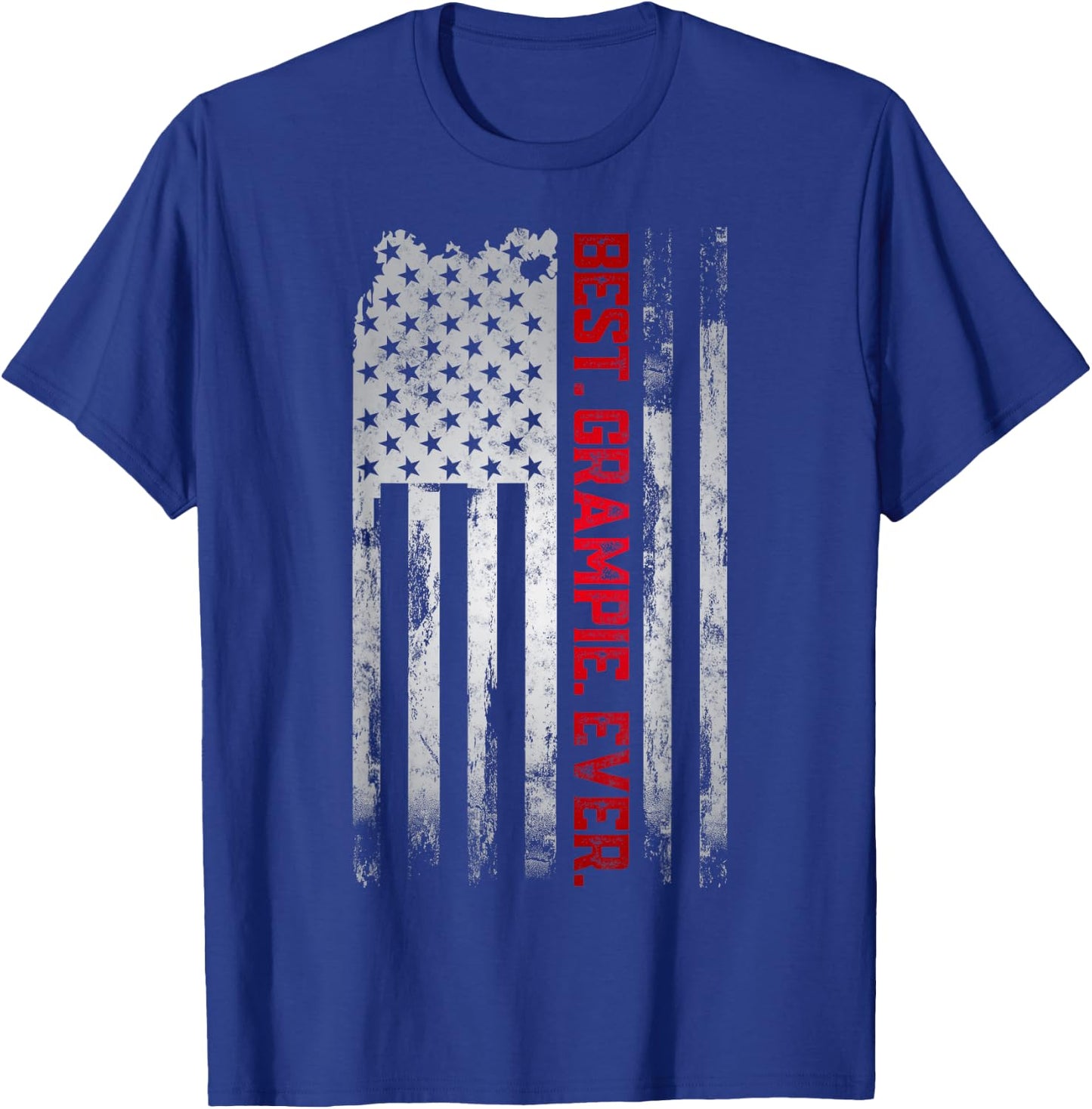 Best Grampie Ever American USA flag Father’s day gift G-Dad T-Shirt - T-Shirt | Royal