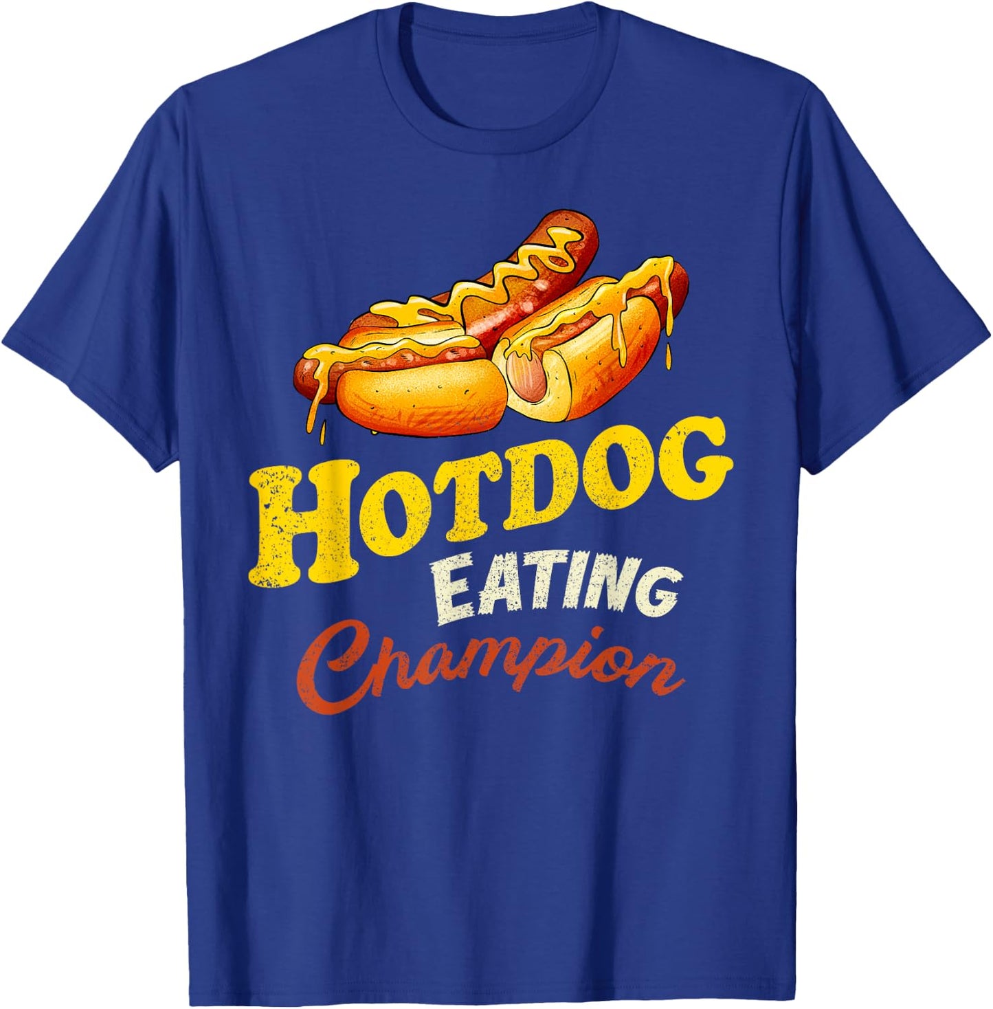 Hot Dog Eating Champion Funny Gifts For Hot Dogs Lover T-Shirt - T-Shirt | Royal