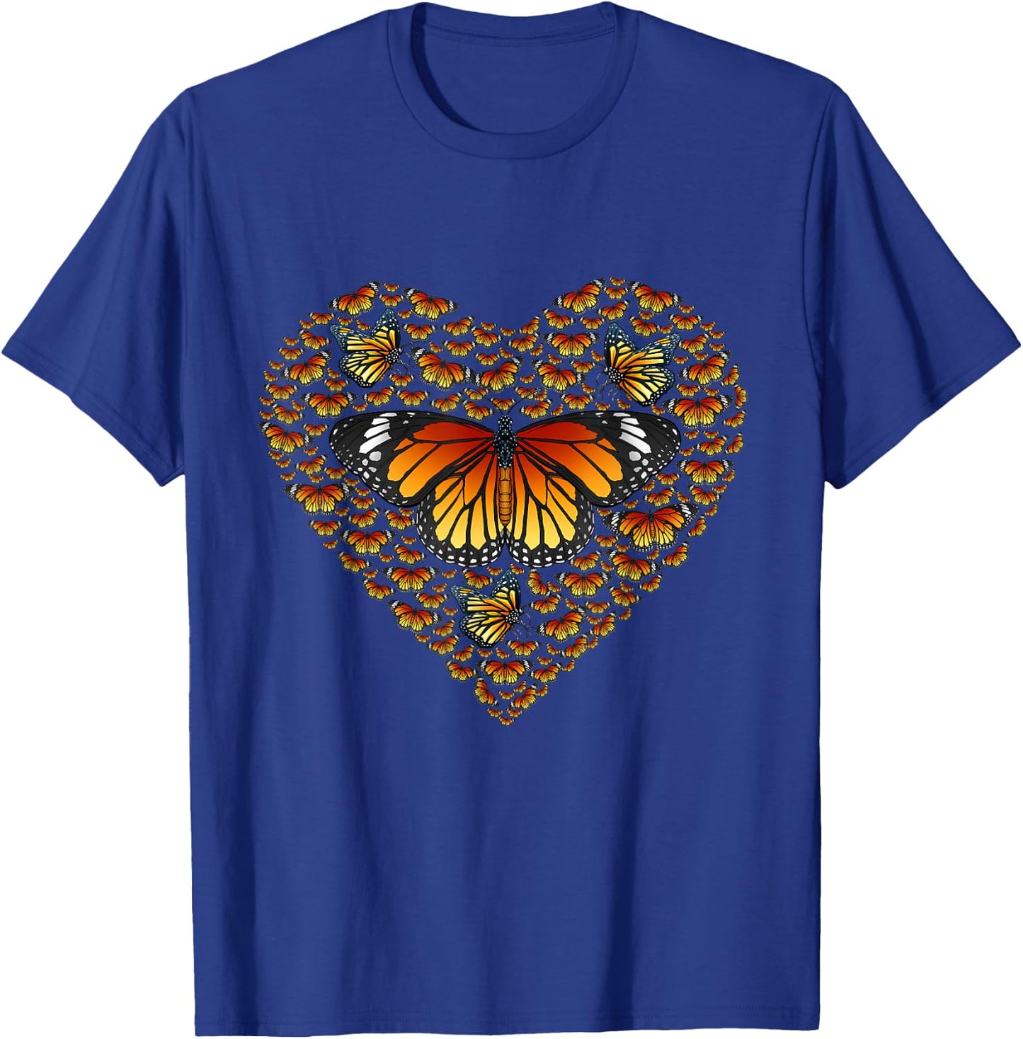 Monarch Butterfly Heart Valentine's Day Insect Wings Bug T-Shirt - T-Shirt | Royal