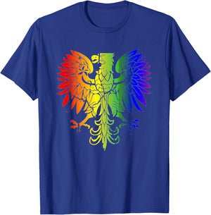 Country of Poland Gay Pride Eagle Polish Gay Pride Eagle T-Shirt - T-Shirt | Royal