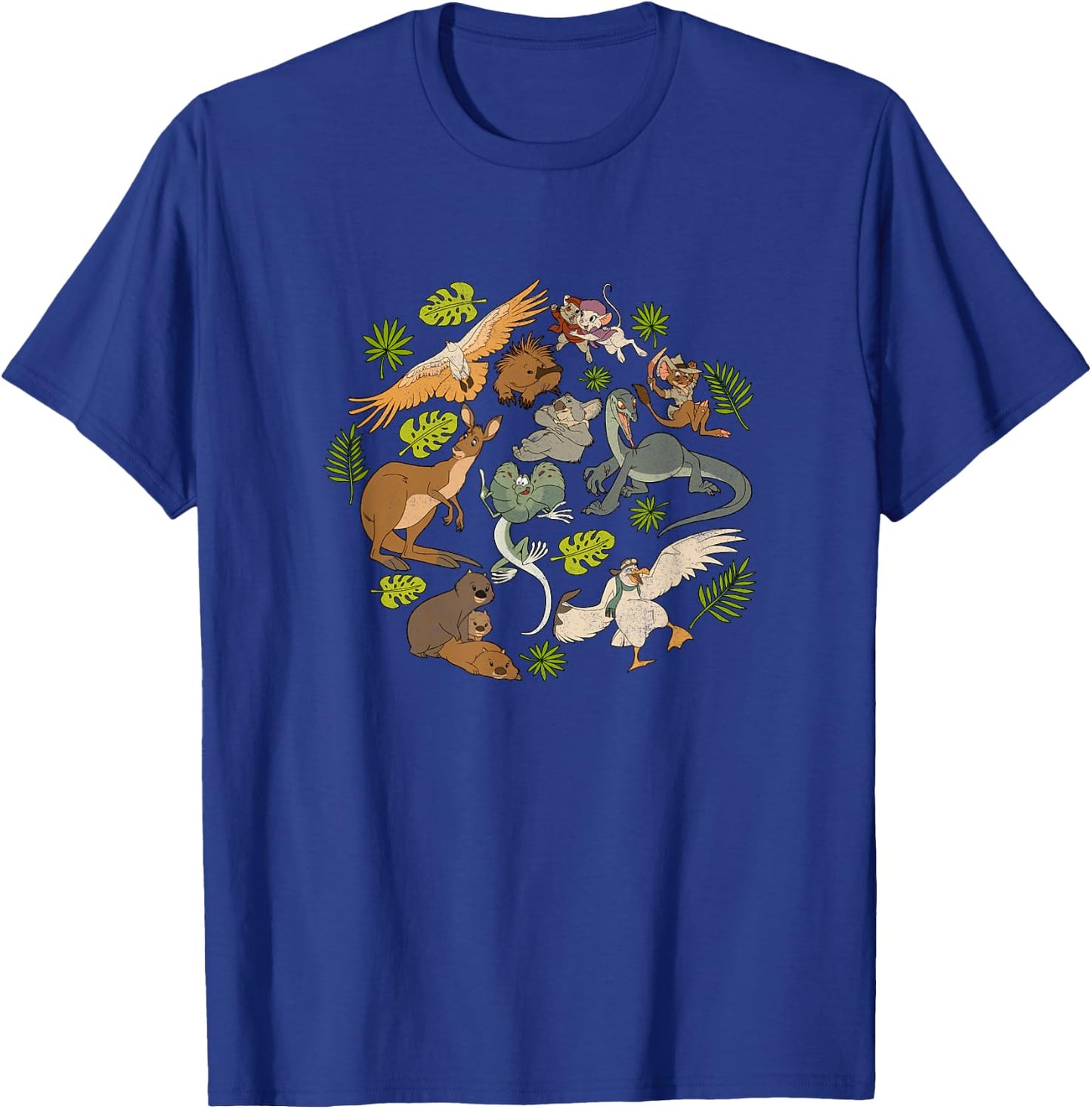 Disney The Rescuers Down Under Vintage Character Jumble T-Shirt - T-Shirt | Royal