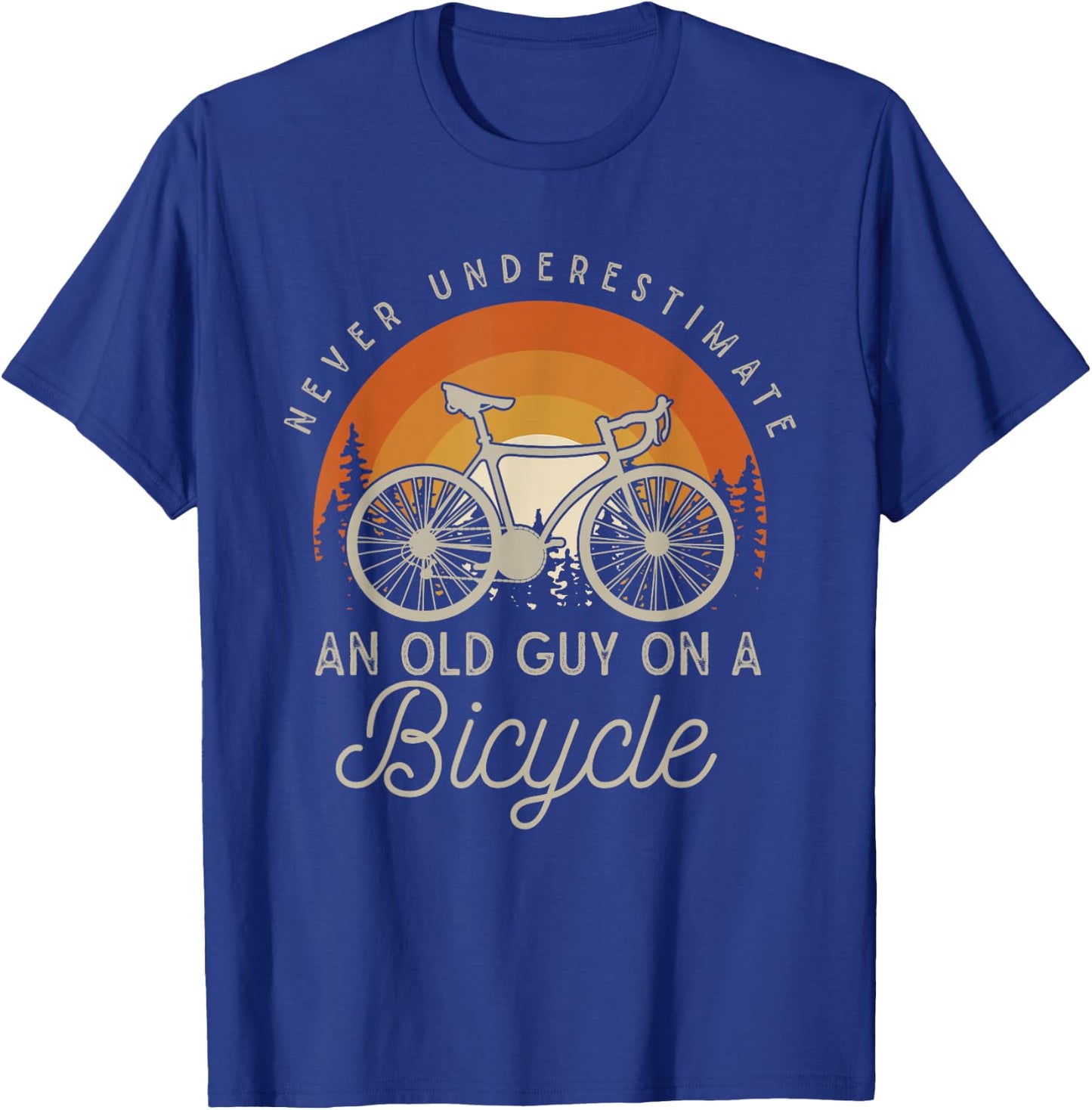 Cyclists Retirees Biker Retirement Gift Bicycle T-Shirt - T-Shirt | Royal