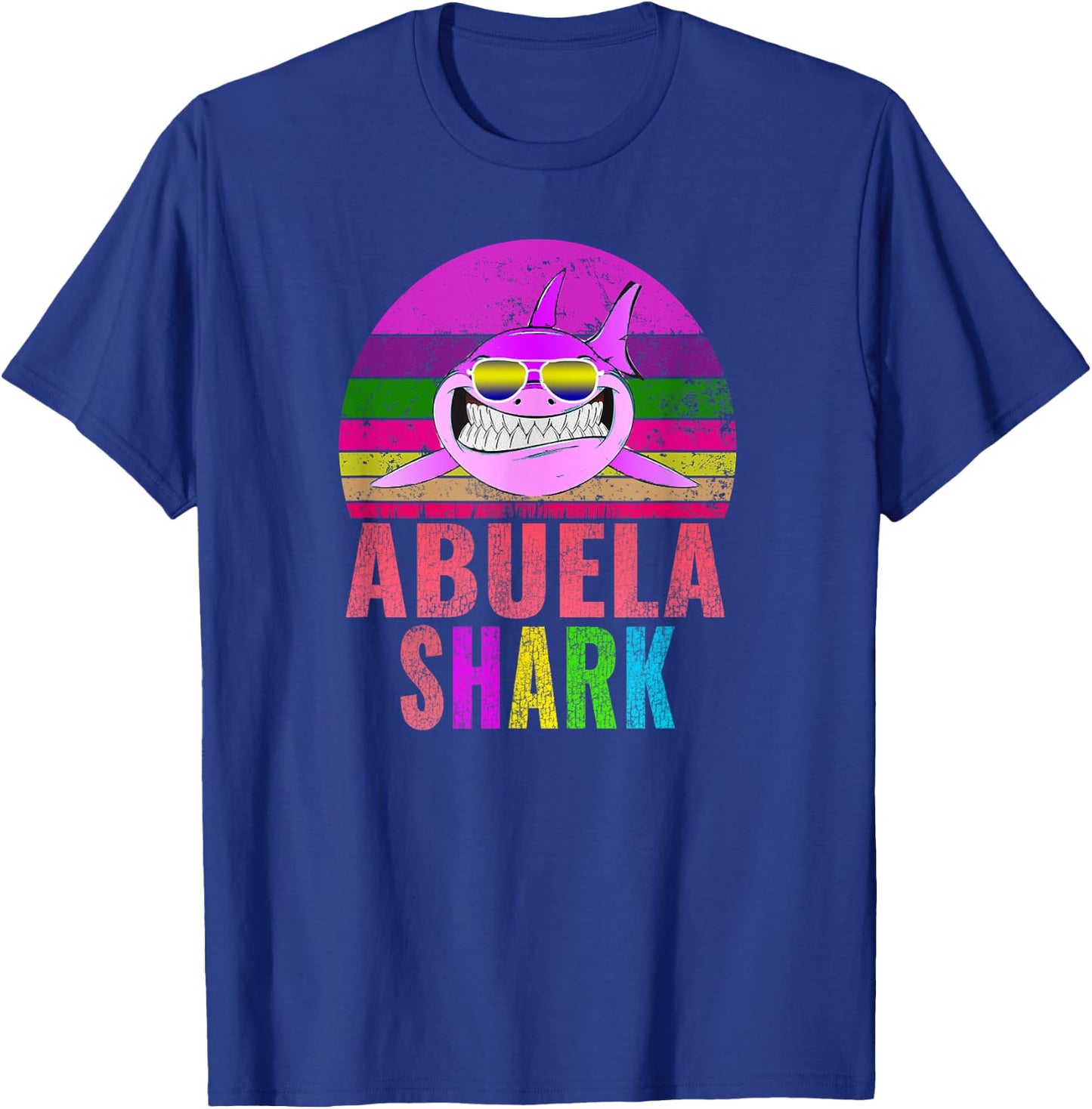 Abuela Shark Funny Spanish Grandma Vintage T-Shirt - T-Shirt | Royal