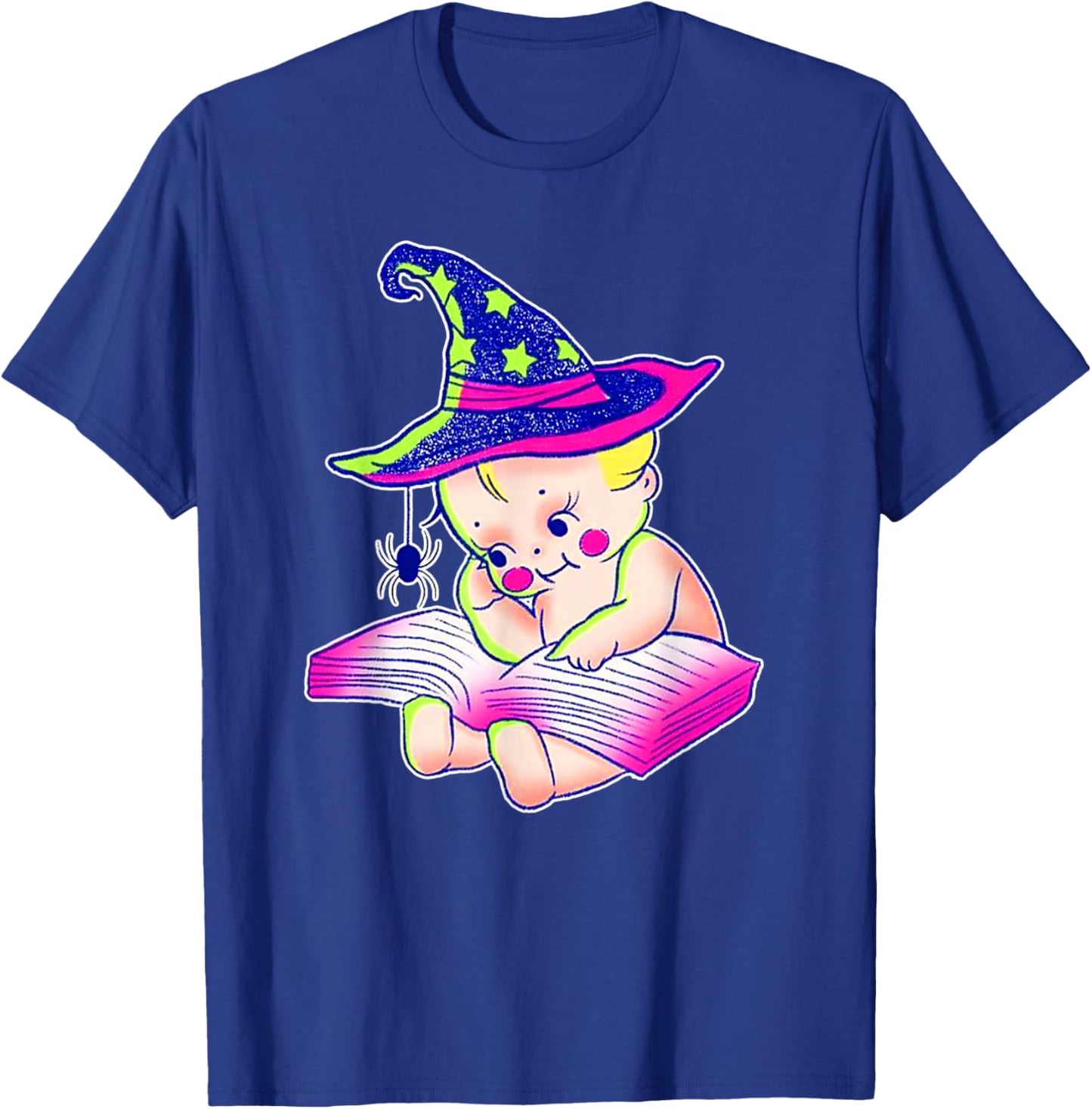 Kewpie Baby Witch Spider Magic Spell Tattoo Flash T-Shirt - T-Shirt | Royal