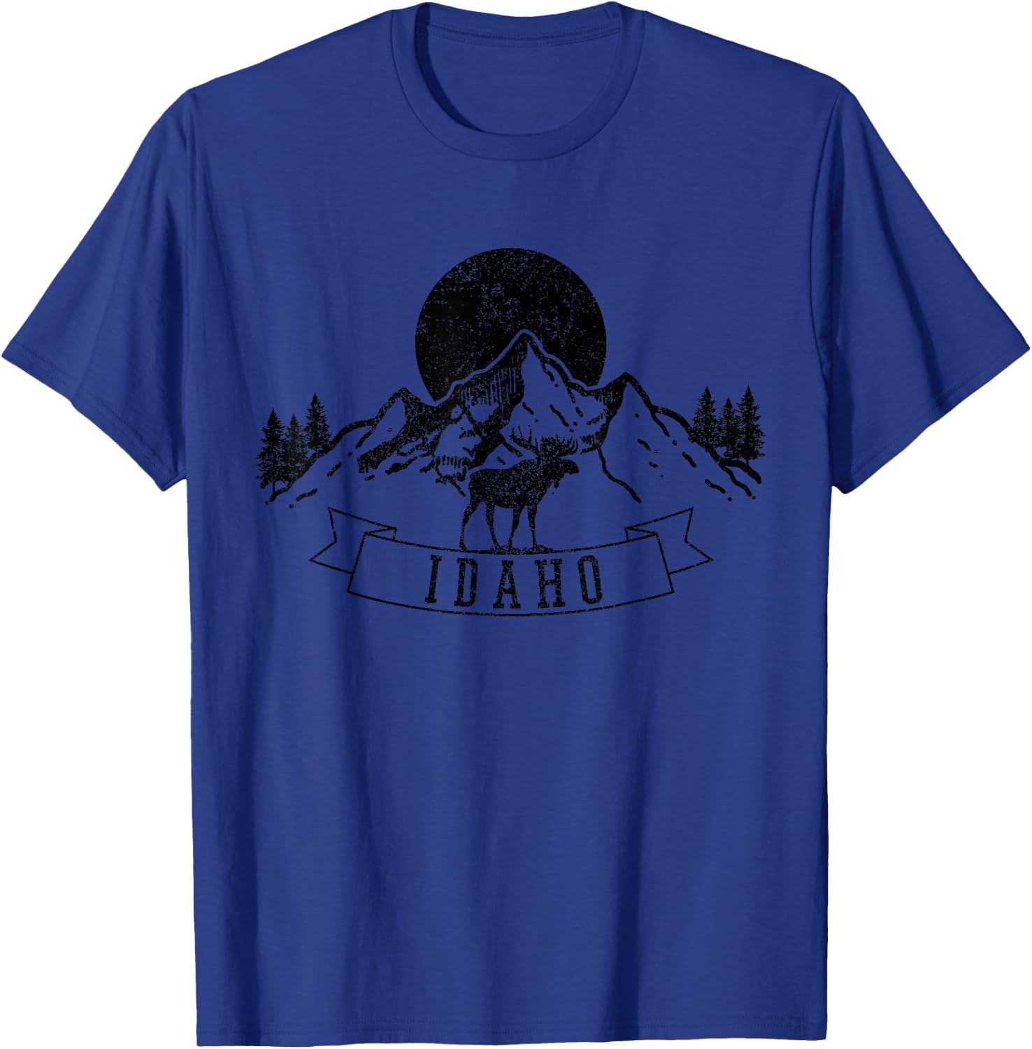Idaho Moose Mountains Nature Hiking Souvenir Pride Gift T-Shirt - T-Shirt | Royal