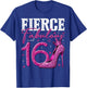 16th Birthday Fierce Fabulous and 16 Year Old Gifts Heels T-Shirt - T-Shirt | Royal