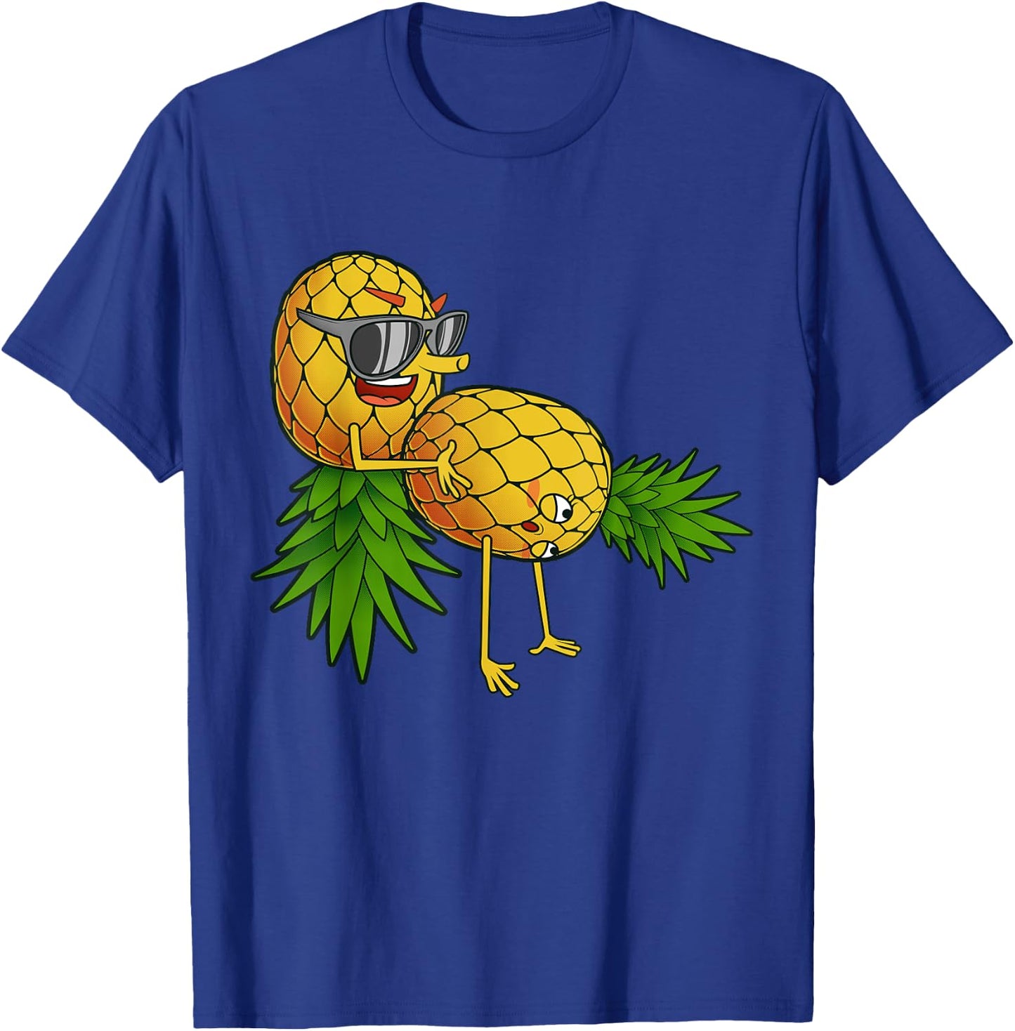Funny Upside Down Pineapple Swinger Gift and Men Small T-Shirt - T-Shirt | Royal