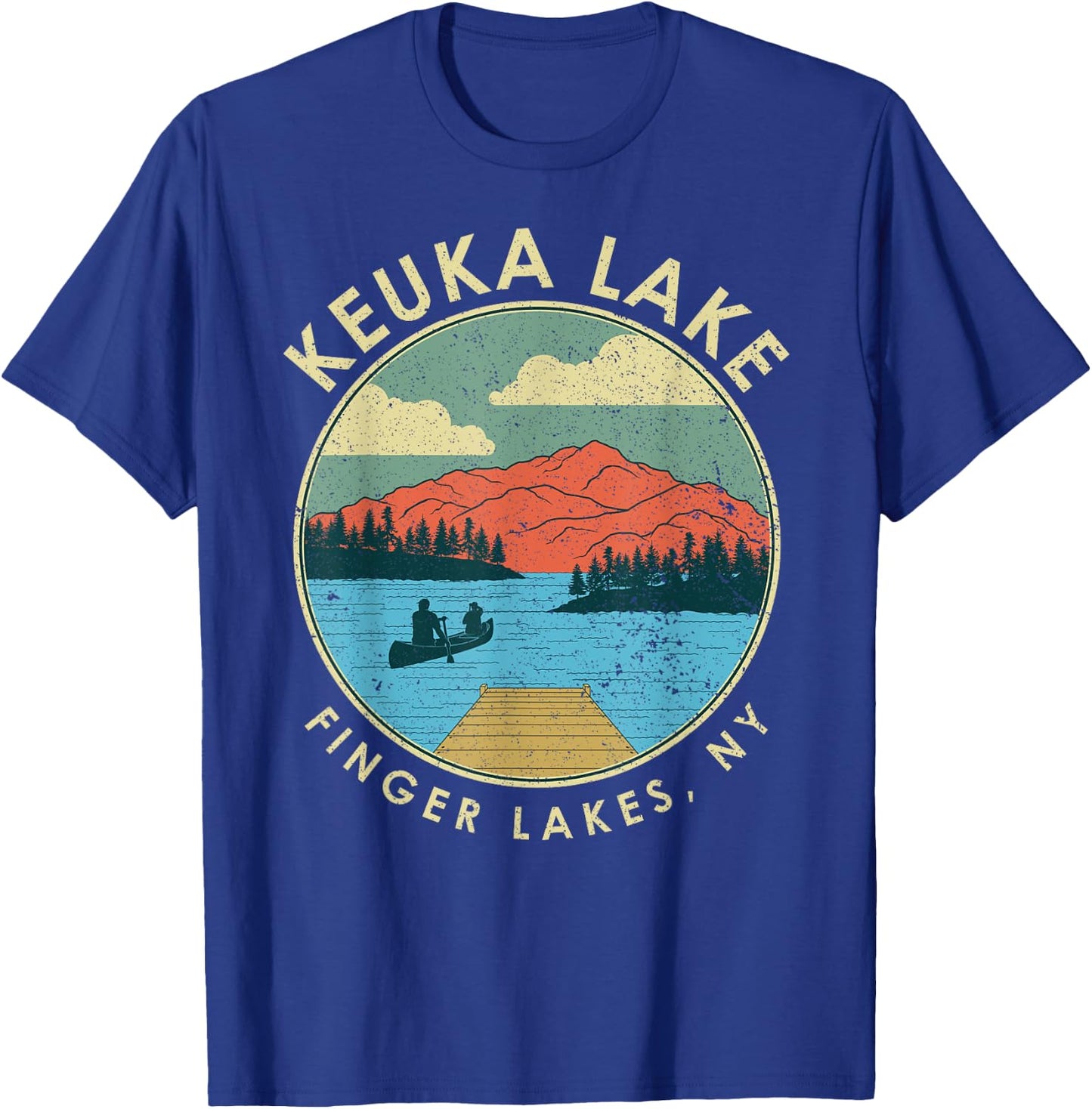 Finger Lakes NY New York Keuka Lake T-Shirt - T-Shirt | Royal