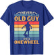 Never Underestimate An Old Guy On A Onewheel One Wheel T-Shirt - T-Shirt | Royal