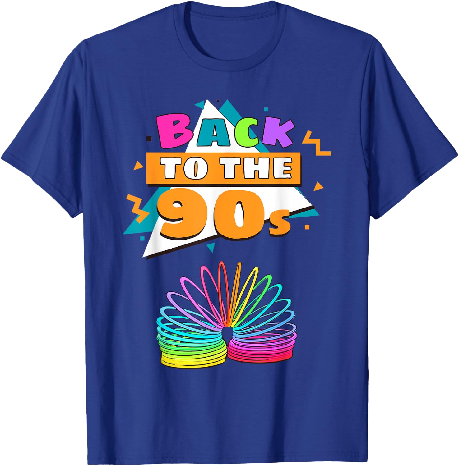 Men's Women's Kids Vintage Retro Back To 90's Graphic Design T-Shirt - T-Shirt | Royal