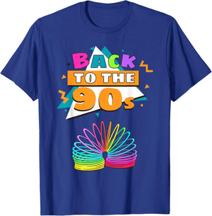 Men's Women's Kids Vintage Retro Back To 90's Graphic Design T-Shirt - T-Shirt | Royal