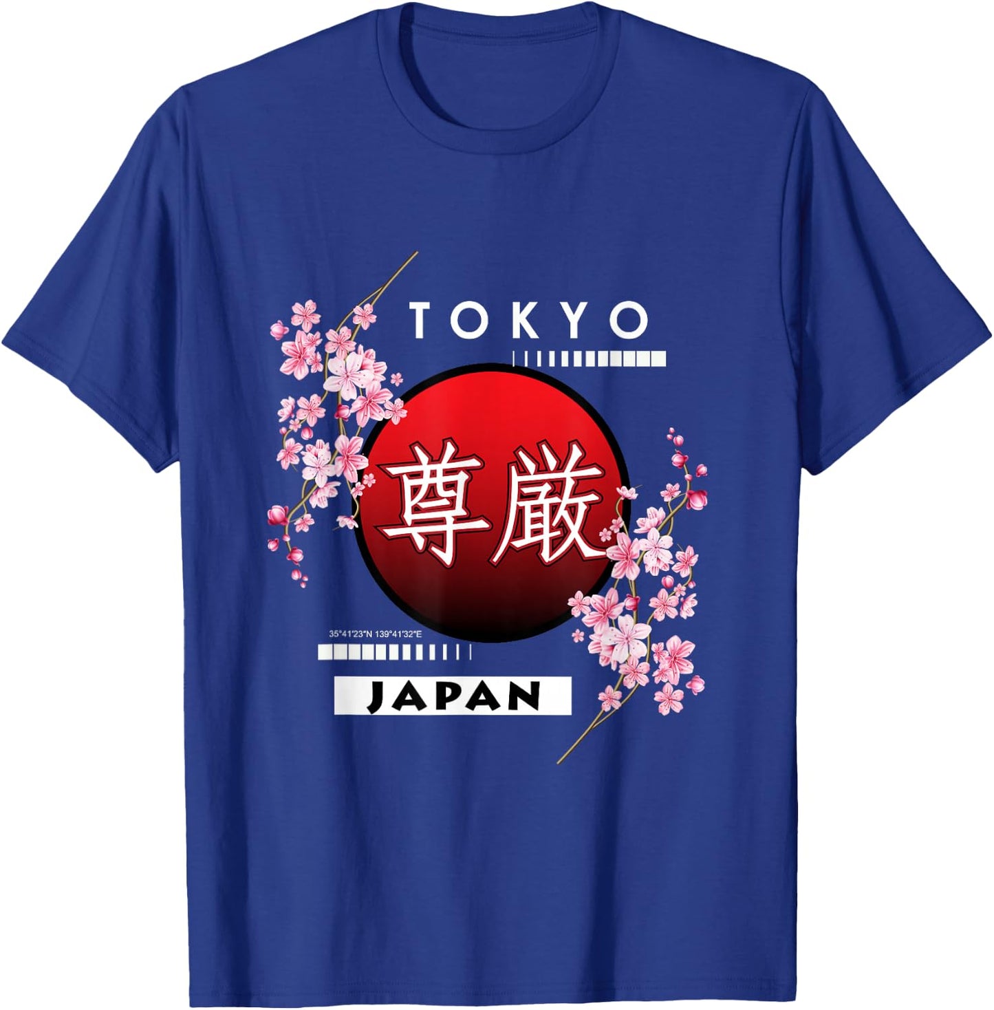 Sakura Cherry Blossom of Big City in Japan, Tokyo T-Shirt - T-Shirt | Royal