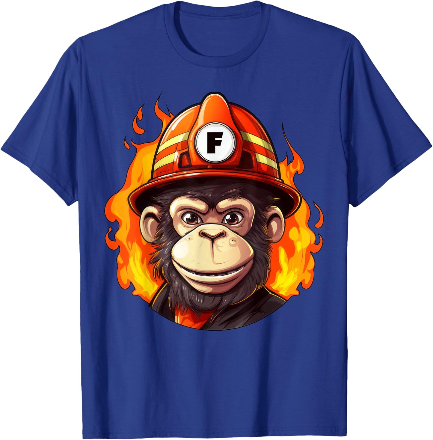 Fire Brigade Monkey T-Shirt - T-Shirt | Royal