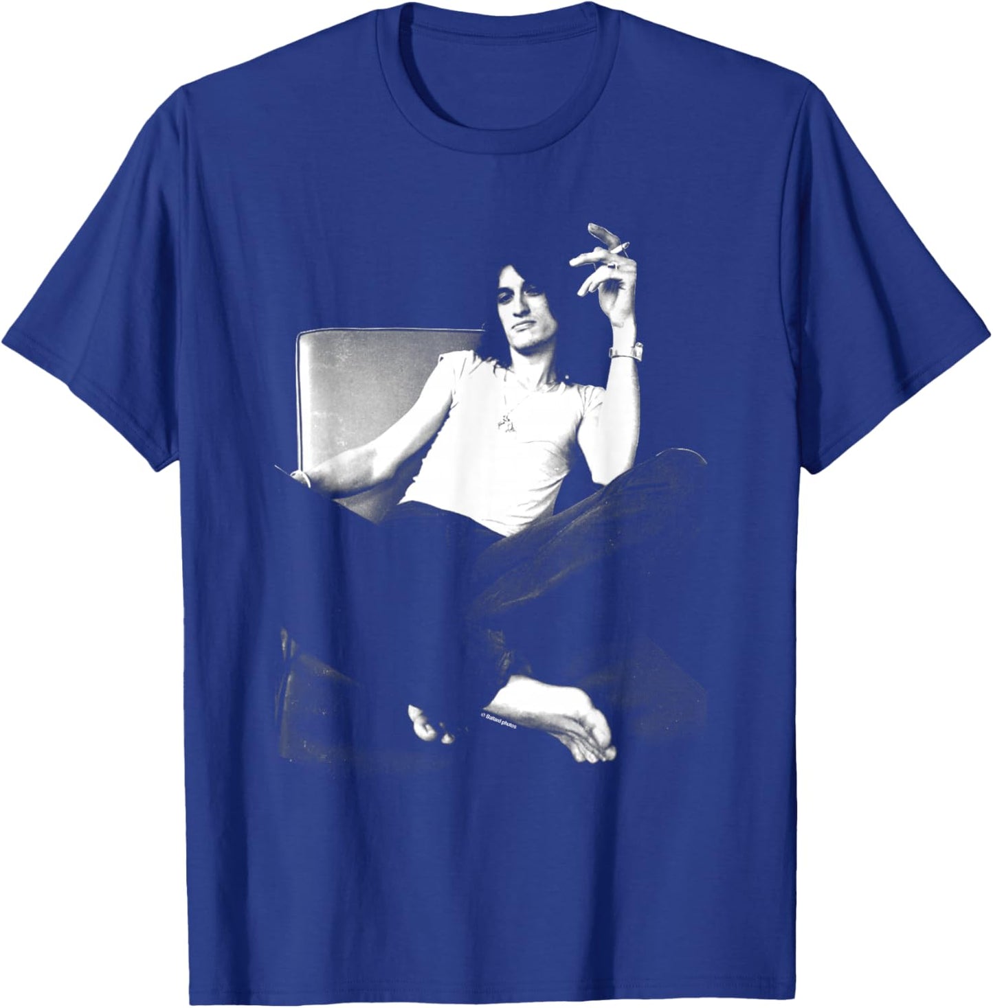 Joe Perry Guitarist Of Aerosmith 1985 By Allan Ballard T-Shirt - T-Shirt | Royal