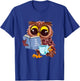 Just One More Chapter Cute Owl Reading Book With Tea T-Shirt - T-Shirt | Royal