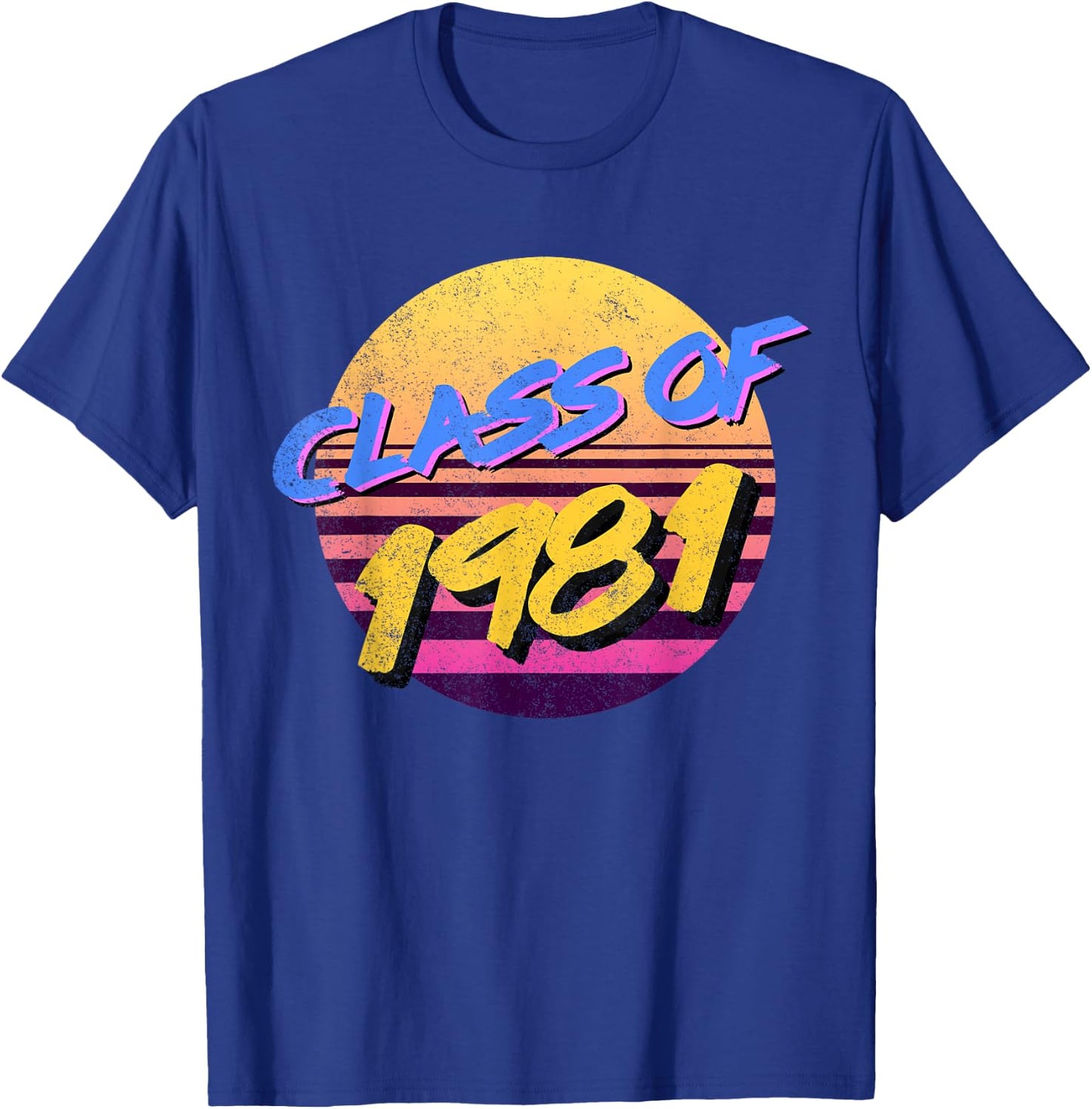 80s Style Class of 1981 T-Shirt - T-Shirt | Royal